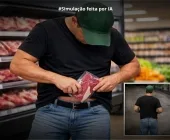 Homem esconde picanha na calça e foge de mercado em Marechal Rondon