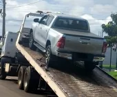 Hilux furtada é recuperada em Guaíra e dois suspeitos são presos pela PM e GM