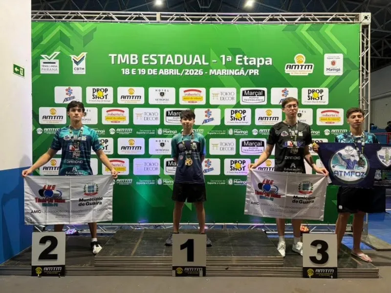 Atletas de Guaíra conquistam 14 medalhas na 1ª Etapa do Campeonato Paranaense de Tênis de Mesa