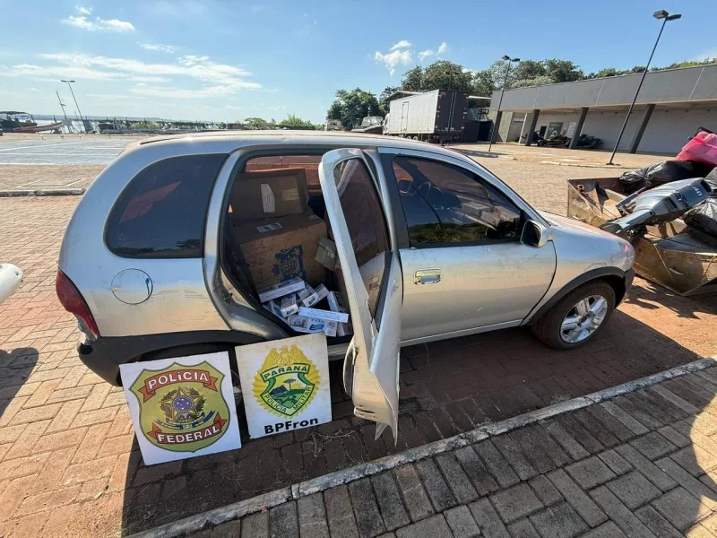 Três carros e barco com cigarros são apreendidos no interior de Mercedes