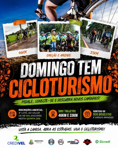 Cicloturismo de Mercedes acontece domingo e entra na reta final de inscrições
