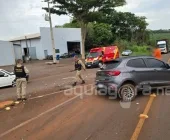 Forte batida em trevo de Marechal Rondon deixa dois feridos