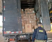 Caminhão carregado com cigarros é apreendido na BR-163 entre Mercedes e Marechal Rondon