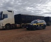 PRF flagra carretas com quase 70 toneladas de excesso de peso na BR-163 em Quatro Pontes