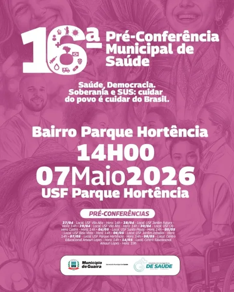 Município de Guaíra promove etapas da Pré-Conferência Municipal de Saúde