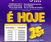 Prazo para pagamento do IPTU 2026 com desconto termina hoje (11) em Guaíra