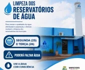 Limpeza de reservatórios pode afetar abastecimento de água em Mercedes na próxima semana