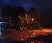 Tempestade em Guaíra: Madrugada registra granizo e quase 100 mm de chuva
