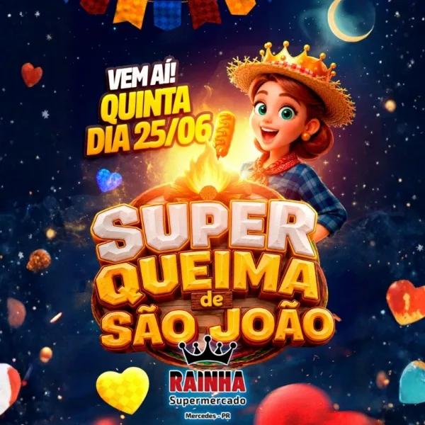 Com muitas ofertas, Super Queima de São João acontece nesta quinta no Rainha Supermercado