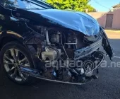 Grave colisão entre carro e moto mobiliza Corpo de Bombeiros em Marechal Rondon