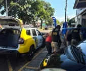 PM age rápido e prende dupla em Porto Mendes horas após furto de moto em Marechal Rondon