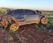 Motorista fica ferido após capotamento no Contorno Oeste de Marechal Rondon