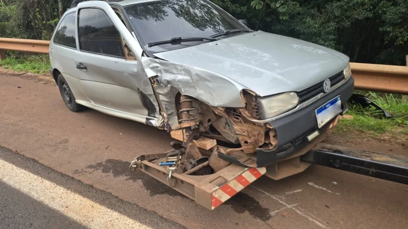 Acidente na BR-163 envolve carro e caminhonete entre Marechal Rondon e Mercedes