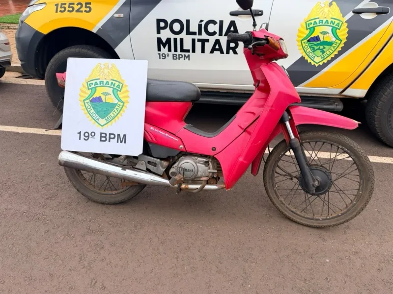 Moto furtada em Mercedes é recuperada pela PM em Porto Mendes