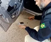 PRF apreende haxixe marroquino escondido na lataria de carro na BR-163 em Guaíra
