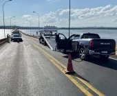 Fuga de RAM roubada termina em acidente na Ponte Ayrton Senna