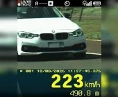 BMW é flagrado a 223 km/h na BR-163 em Quatro Pontes