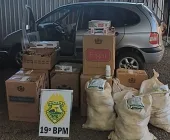 Homem é preso com carro carregado de cigarros e agrotóxicos na BR-163 em Quatro Pontes