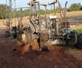 Incêndio destrói barracão, trator e implemento agrícola em Toledo