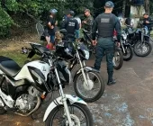 Polícia recolhe 11 motocicletas irregulares durante fim de semana em Mundo Novo