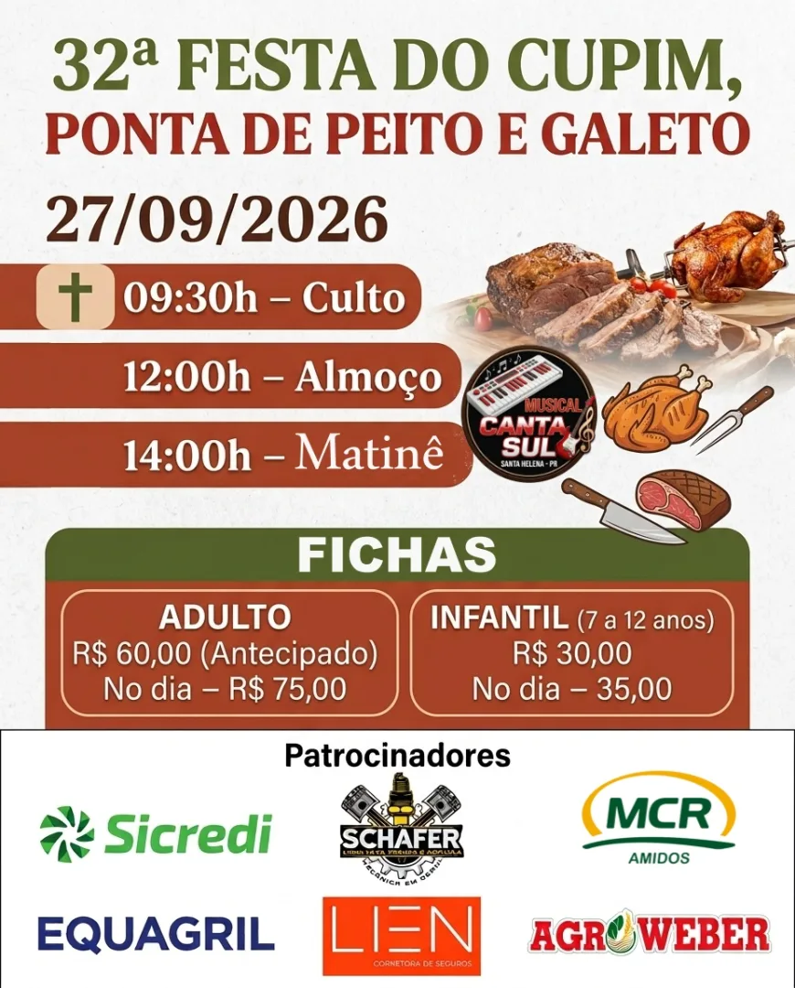 Tradicional Festa do Cupim acontece no próximo domingo, dia 27, no Arroio Guaçu