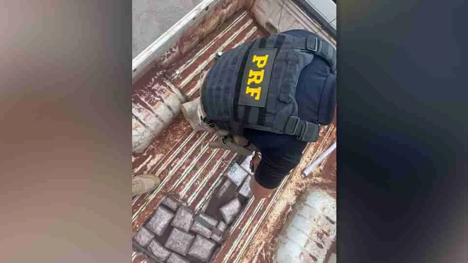 PRF localiza quase 76 kg de haxixe escondidos em fundo falso de caminhonete, em Alto Paraíso