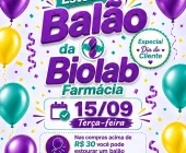 Com diversos brindes, Farmácia Biolab promove 'Estoura Balão' nesta terça-feira