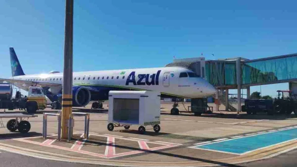 Falha global no GPS cancela seis voos da Azul no Aeroporto de Cascavel