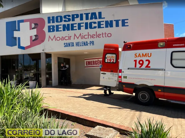 Empresário fica ferido após cair de 2,5 metros de altura em Santa Helena
