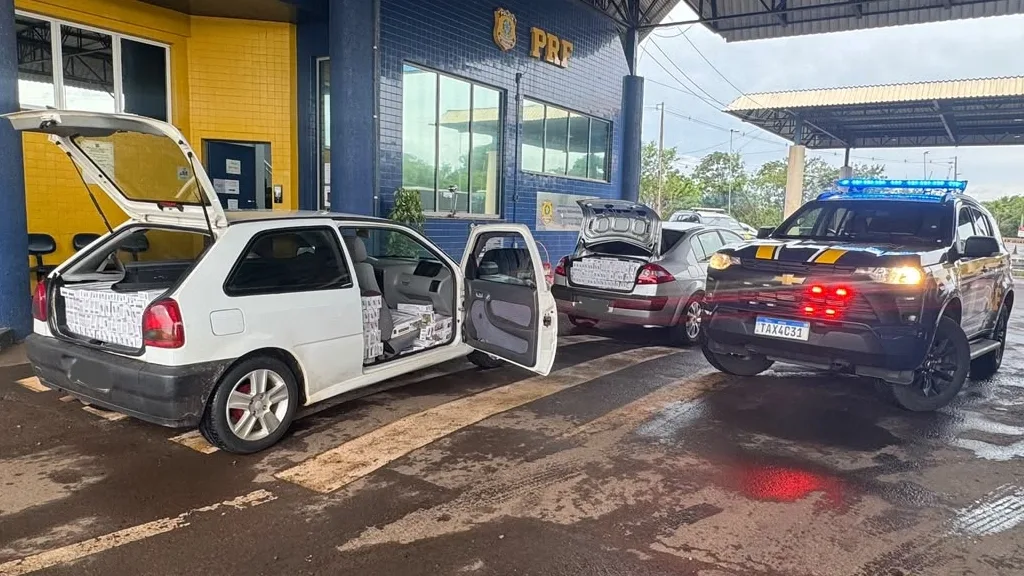 Dois carros carregados de cigarros contrabandeados são apreendidos na Ponte Ayrton Senna
