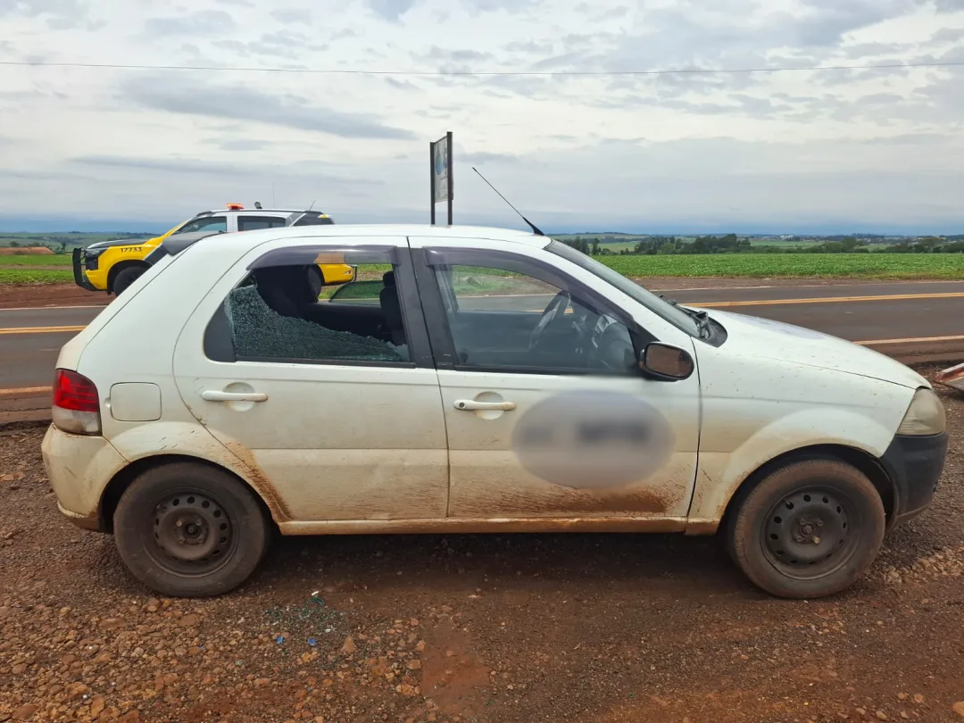 Acidente entre dois carros deixa dois homens feridos na PR-491 em Marechal Cândido Rondon