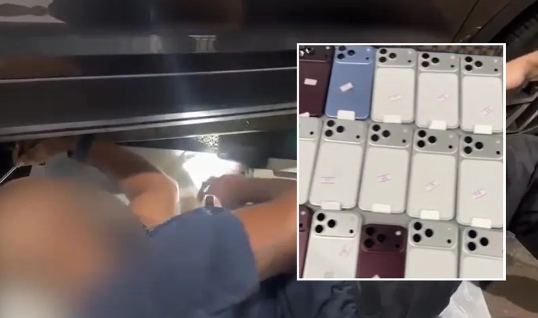 Receita Federal encontra 86 iPhones escondidos no assoalho de carro na BR-277