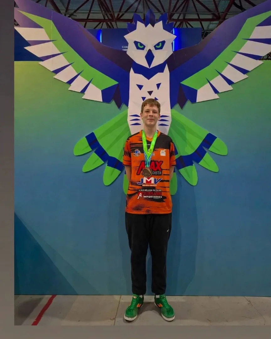 Atleta de Guaíra conquista terceiro lugar no tênis de mesa dos Jogos da Juventude
