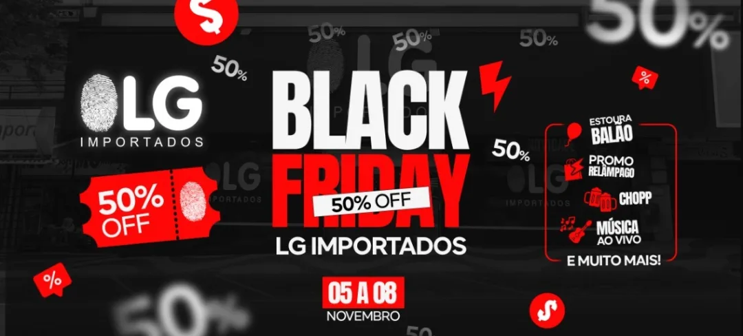 Com descontos de até 50%, Black Friday da LG Importados acontece de 5 a 8 de novembro em Salto del Guairá