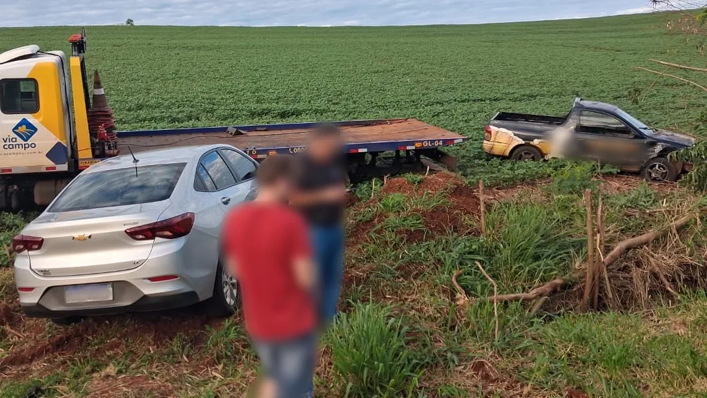 Acidente envolve dois carros na BR-163 entre Marechal Rondon e Mercedes