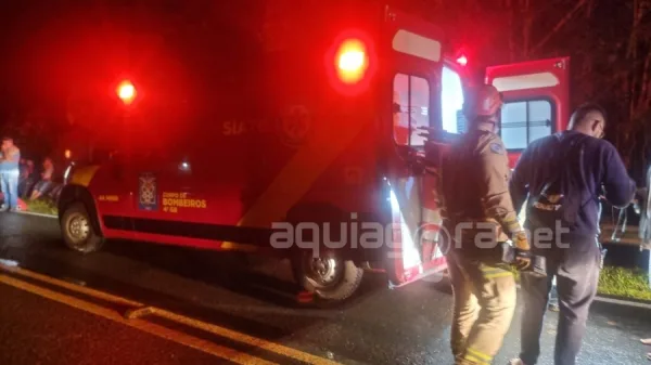 Motociclista fica ferido após queda no Contorno Oeste de Marechal Rondon