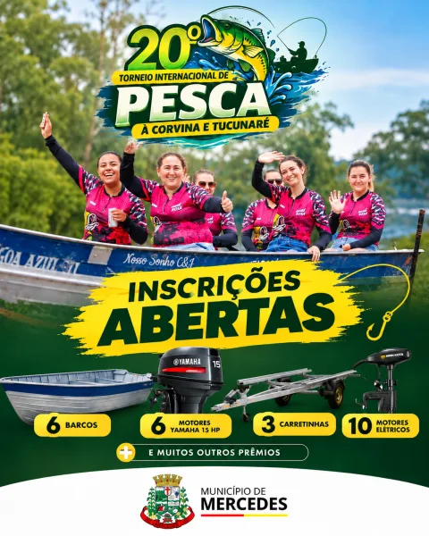 Mercedes abre inscrições para o 20º Torneio de Pesca à Corvina e Tucunaré
